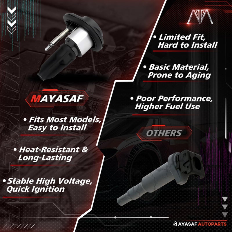 MAYASAF DW01659 Ignition Coil Replacement for Chevy 2004-06 Colorado(Canyon), 2002-05 Trailblazer(EXT)/Envoy(XL), 2004-05 Envoy XUV/Buick Rainier, Saab 9-7x, Olds Bravada, Isuzu UF303 C1395 E255 - Image 5